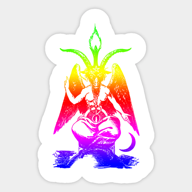 Rainbow Pride Baphomet Sticker by artpirate